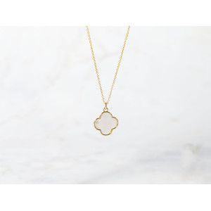 The Clover Collection Pendant 15mm Nude Pearl Including Adjustable Necklace up to 45cm