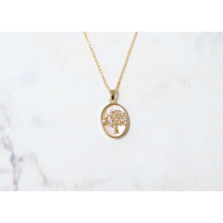 The Tree Of Life Collection Pendant 16mm Nude Pearl Including Adjustable Necklace up to 45cm