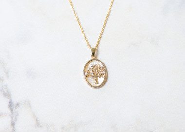 The Tree Of Life Collection Pendant 16mm Nude Pearl Including Adjustable Necklace up to 45cm