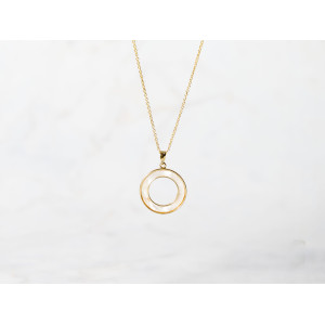 The Sun Collection Pendant 20mm Nude Pearl Including Adjustable Necklace up to 45cm