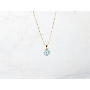 The Evil Eye Collection Pendant 8mm Azure Blue Including Adjustable Necklace up to 45cm