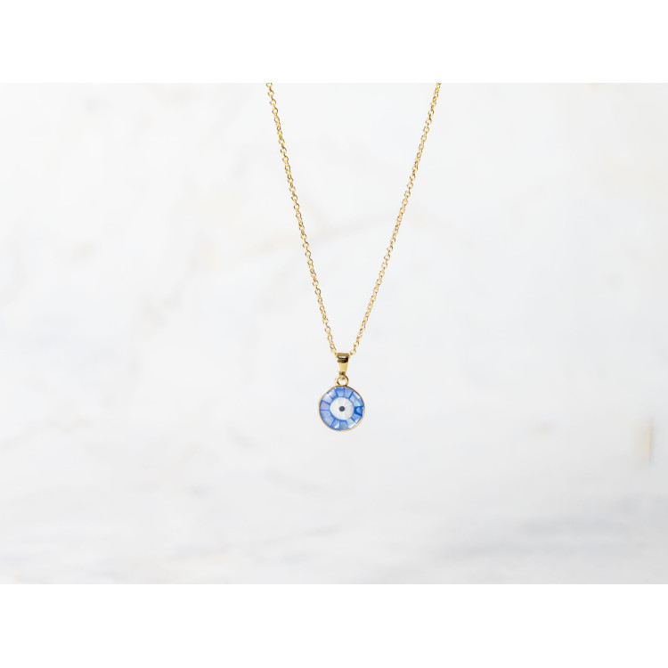 The Evil Eye Collection Pendant 8mm Lapis Blue Including Adjustable Necklace up to 45cm