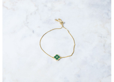 The Clover Collection Bracelet 10mm Racing Green Freesize With Adjustable Bracelet