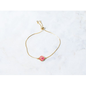 The Clover Collection Bracelet 10mm Pinky Red Freesize With Adjustable Bracelet