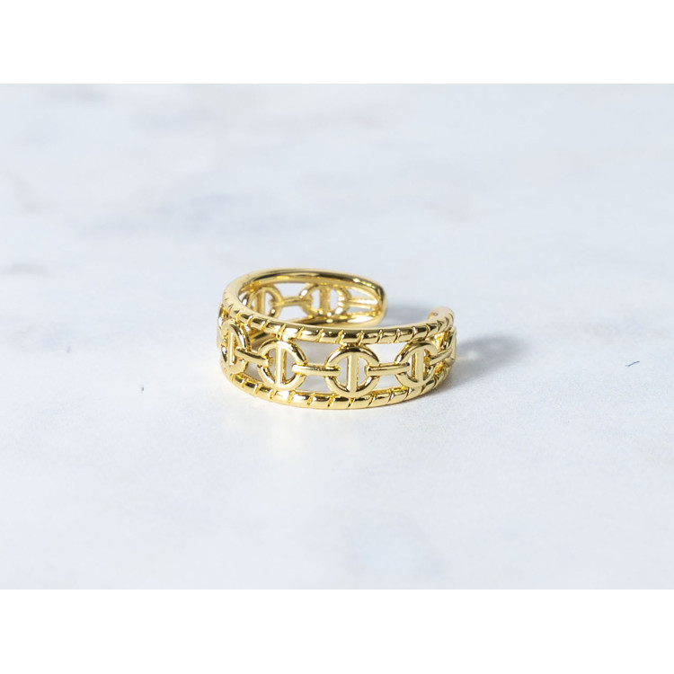 The Infinity Ring Collection Elegance and Chic Freesize Non Tarnish Gold Colour