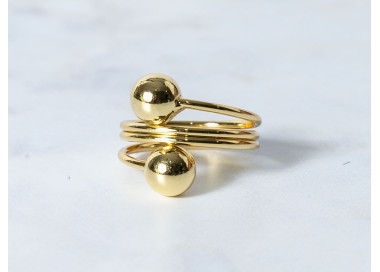 The Infinity Ring Collection Elegance and Chic Freesize Non Tarnish Gold Colour