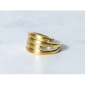 The Infinity Ring Collection Elegance and Chic Freesize Non Tarnish Gold Colour