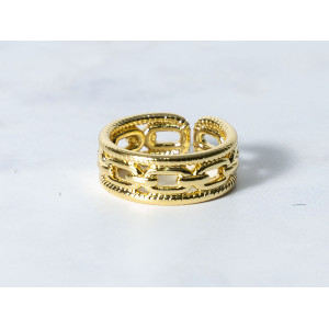 The Infinity Ring Collection Elegance and Chic Freesize Non Tarnish Gold Colour