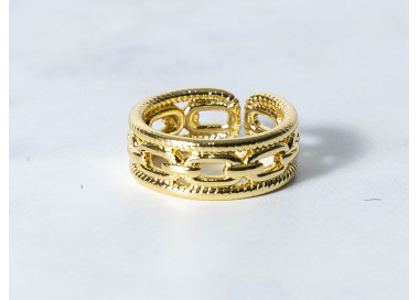 The Infinity Ring Collection Elegance and Chic Freesize Non Tarnish Gold Colour