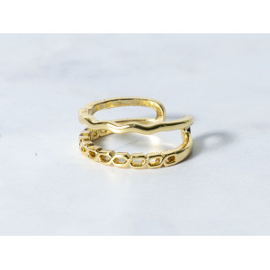 The Infinity Ring Collection Elegance and Chic Freesize Non Tarnish Gold Colour