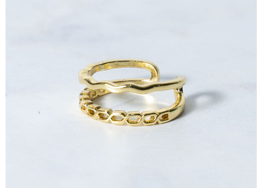 The Infinity Ring Collection Elegance and Chic Freesize Non Tarnish Gold Colour