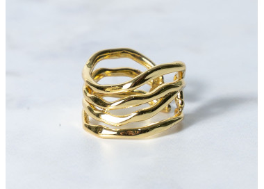 The Infinity Ring Collection Elegance and Chic Freesize Non Tarnish Gold Colour