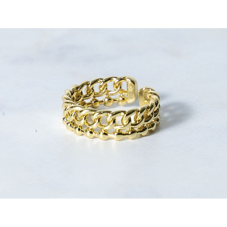 The Infinity Ring Collection Elegance and Chic Freesize Non Tarnish Gold Colour