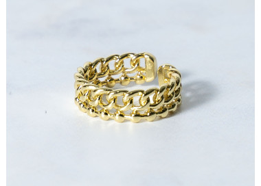 The Infinity Ring Collection Elegance and Chic Freesize Non Tarnish Gold Colour