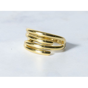 The Infinity Ring Collection Elegance and Chic Freesize Non Tarnish Gold Colour