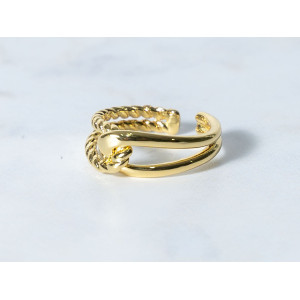 The Infinity Ring Collection Elegance and Chic Freesize Non Tarnish Gold Colour