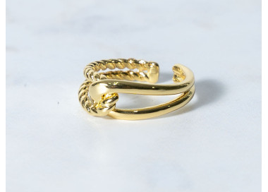 The Infinity Ring Collection Elegance and Chic Freesize Non Tarnish Gold Colour