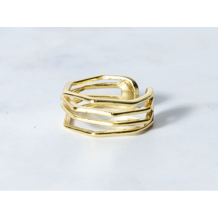 The Infinity Ring Collection Elegance and Chic Freesize Non Tarnish Gold Colour