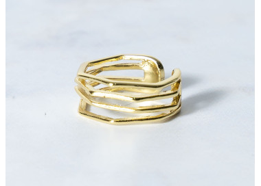 The Infinity Ring Collection Elegance and Chic Freesize Non Tarnish Gold Colour