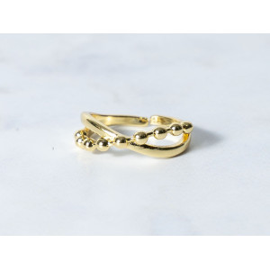 The Infinity Ring Collection Elegance and Chic Freesize Non Tarnish Gold Colour