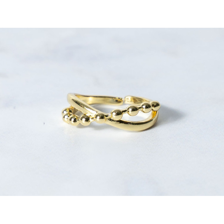 The Infinity Ring Collection Elegance and Chic Freesize Non Tarnish Gold Colour