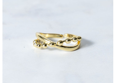 The Infinity Ring Collection Elegance and Chic Freesize Non Tarnish Gold Colour