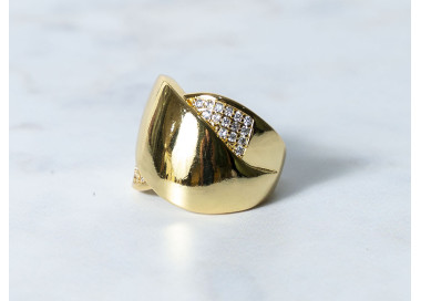 The Infinity Ring Collection The Marquise Freesize Non Tarnish Gold Colour