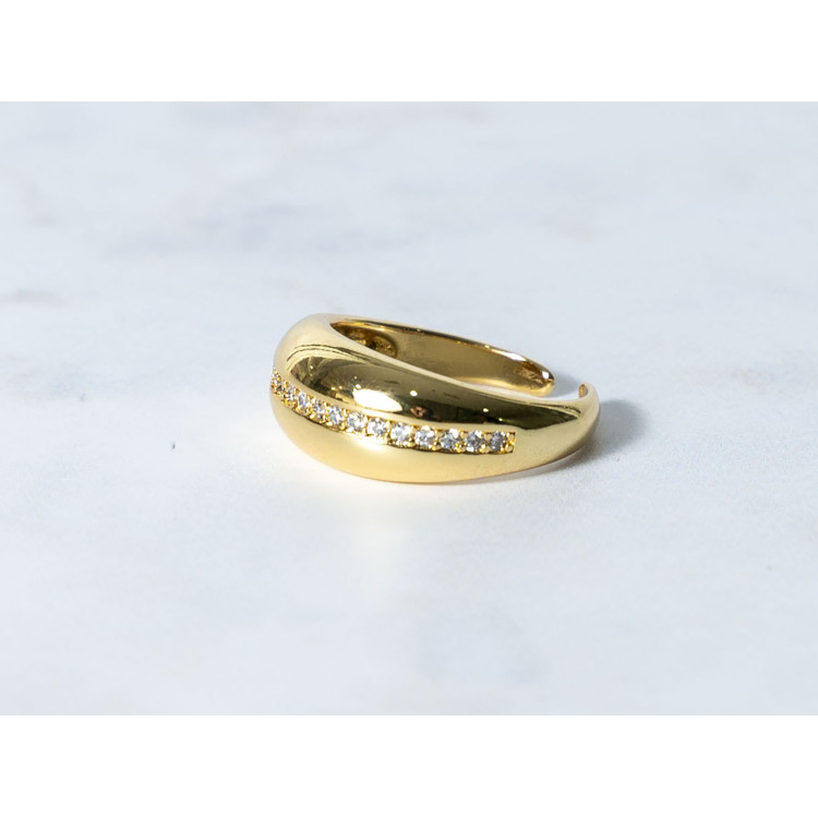 The Infinity Ring Collection The Marquise Freesize Non Tarnish Gold Colour