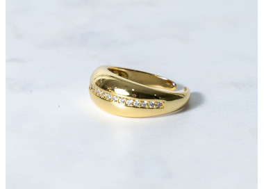 The Infinity Ring Collection The Marquise Freesize Non Tarnish Gold Colour