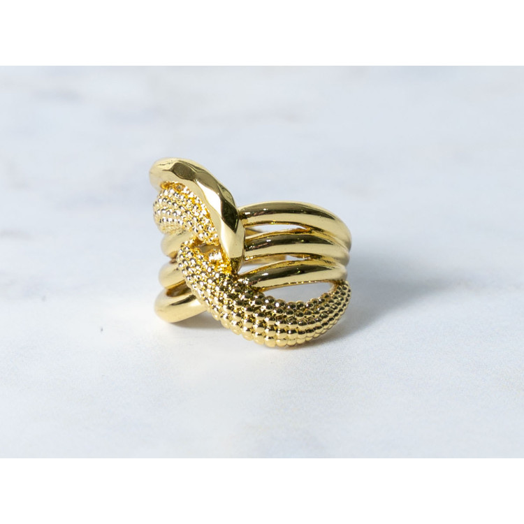 The Infinity Ring Collection Elegance and Chic Freesize Non Tarnish Gold Colour