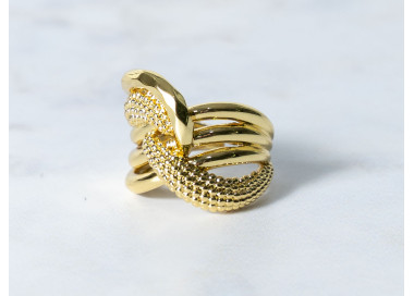 The Infinity Ring Collection Elegance and Chic Freesize Non Tarnish Gold Colour