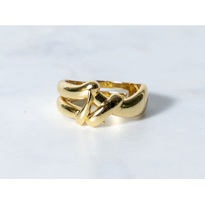 The Infinity Ring Collection Elegance and Chic Freesize Non Tarnish Gold Colour