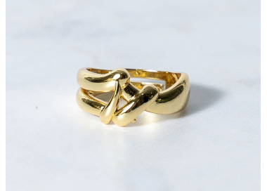 The Infinity Ring Collection Elegance and Chic Freesize Non Tarnish Gold Colour