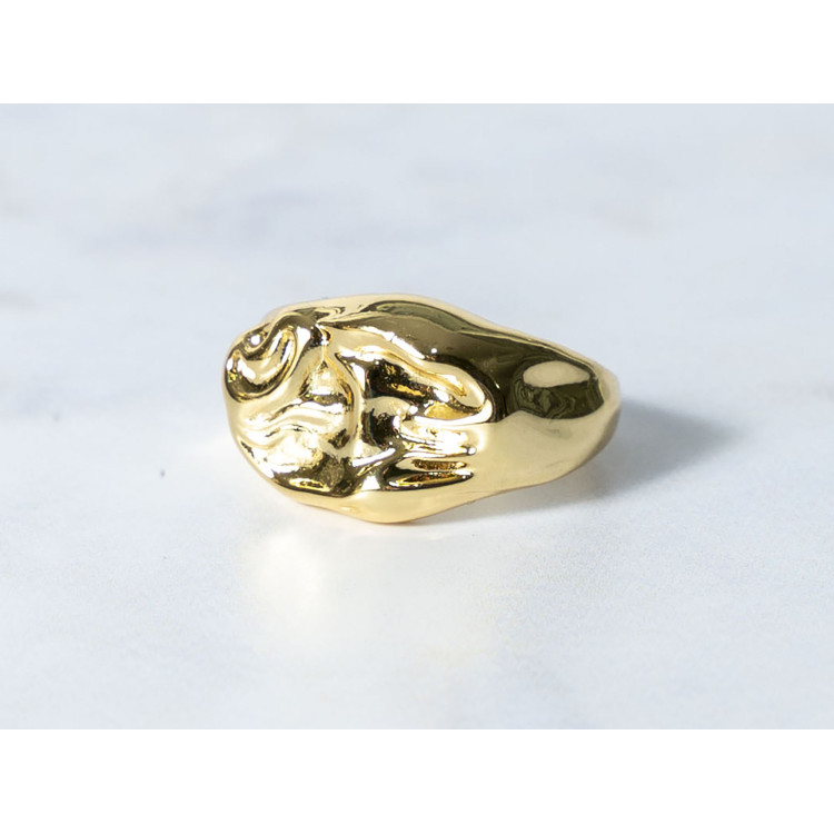 The Infinity Ring Collection Elegance and Chic Freesize Non Tarnish Gold Colour