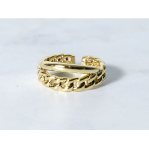 The Infinity Ring Collection Elegance and Chic Freesize Non Tarnish Gold Colour