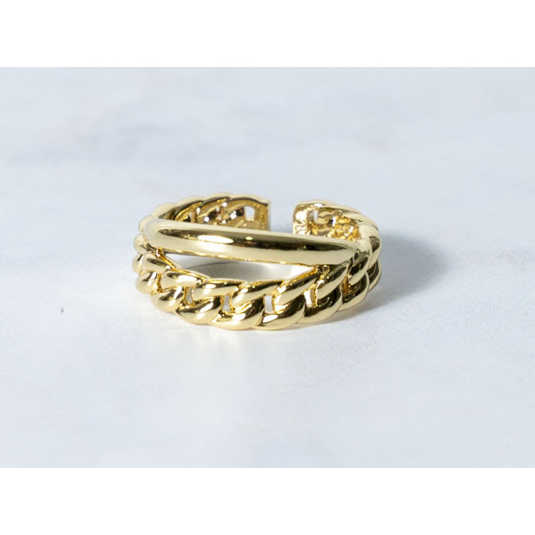 The Infinity Ring Collection Elegance and Chic Freesize Non Tarnish Gold Colour