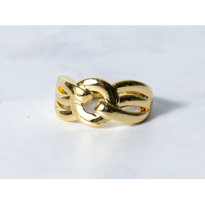 The Infinity Ring Collection Elegance and Chic Freesize Non Tarnish Gold Colour