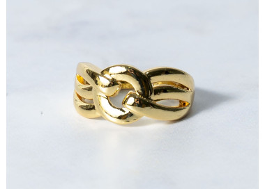 The Infinity Ring Collection Elegance and Chic Freesize Non Tarnish Gold Colour