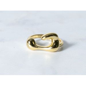 The Infinity Ring Collection Elegance and Chic Freesize Non Tarnish Gold Colour