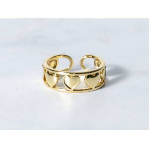 The Infinity Ring Collection Elegance and Chic Freesize Non Tarnish Gold Colour