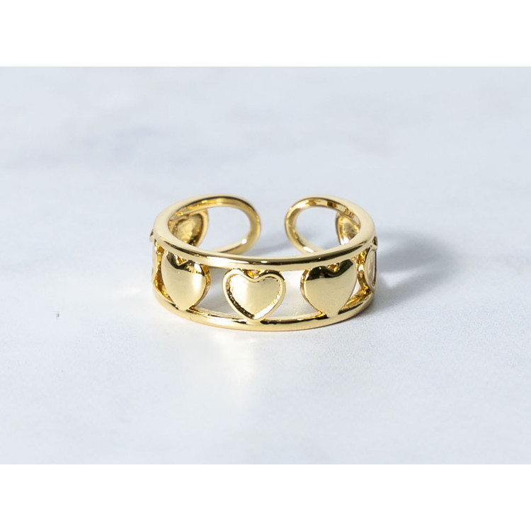 The Infinity Ring Collection Elegance and Chic Freesize Non Tarnish Gold Colour