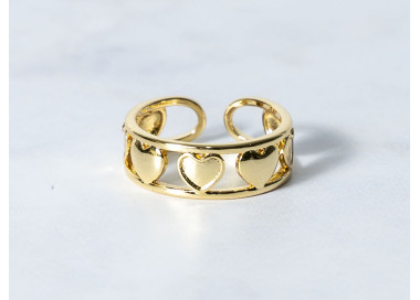 The Infinity Ring Collection Elegance and Chic Freesize Non Tarnish Gold Colour