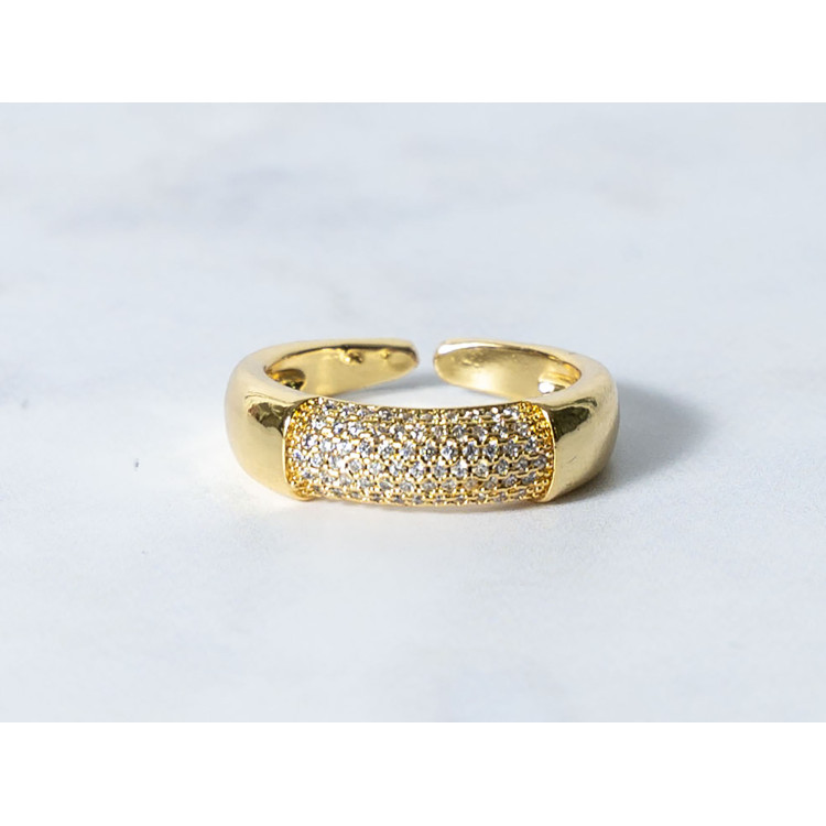 The Infinity Ring Collection Elegance and Chic Freesize Non Tarnish Gold Colour