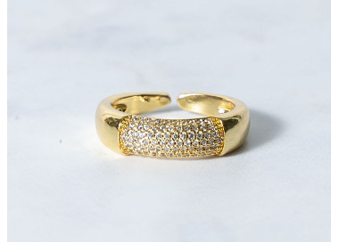 The Infinity Ring Collection Elegance and Chic Freesize Non Tarnish Gold Colour