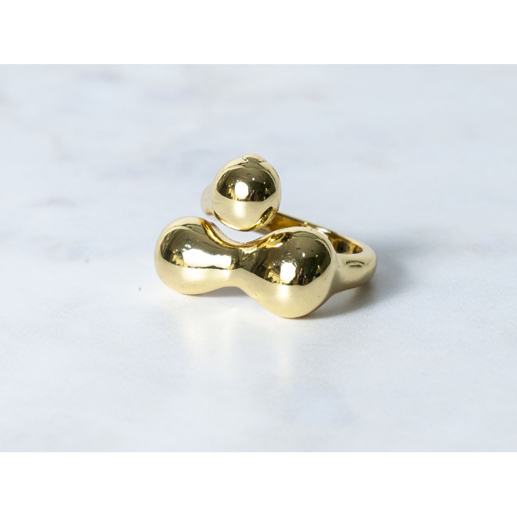 The Infinity Ring Collection Elegance and Chic Freesize Non Tarnish Gold Colour