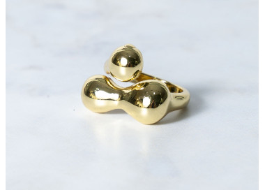 The Infinity Ring Collection Elegance and Chic Freesize Non Tarnish Gold Colour