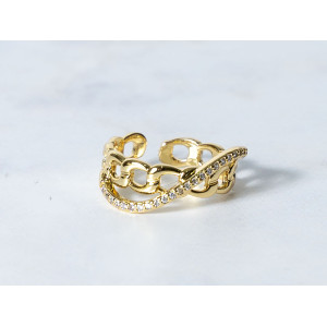 The Infinity Ring Collection Elegance and Chic Freesize Non Tarnish Gold Colour