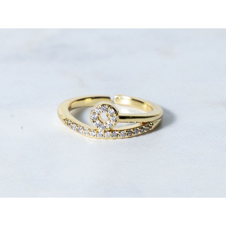 The Infinity Ring Collection Elegance and Chic Freesize Non Tarnish Gold Colour