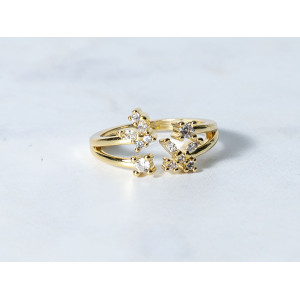 The Infinity Ring Collection Elegance and Chic Freesize Non Tarnish Gold Colour