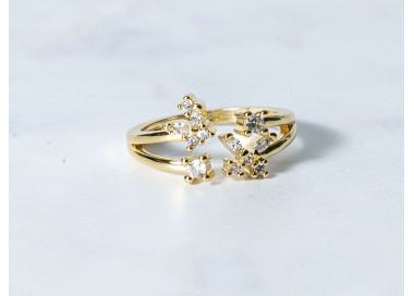 The Infinity Ring Collection Elegance and Chic Freesize Non Tarnish Gold Colour